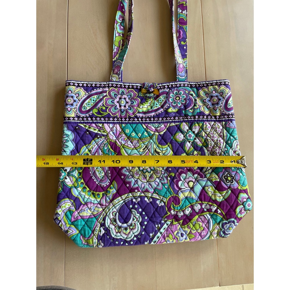 Vera Bradley Retired Heather Paisley Quilted Y2K‎ Shoulder Tote Bag - Picture 10 of 12